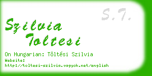 szilvia toltesi business card
