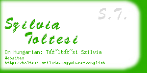 szilvia toltesi business card